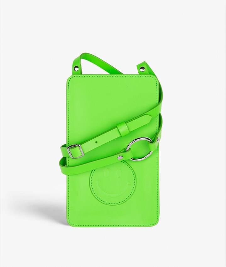 The Case Factory Smart Crossbody Tas Vegetable Tanned Smiley Groen