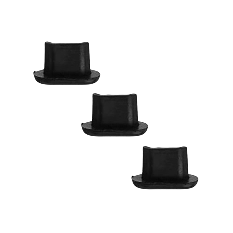 3-pack Dust Plug Siliconen iPhone/AirPods Lightning zwart