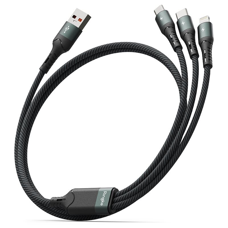 Ringke 3-in-1 Fast Charging Multi Kabel zwart