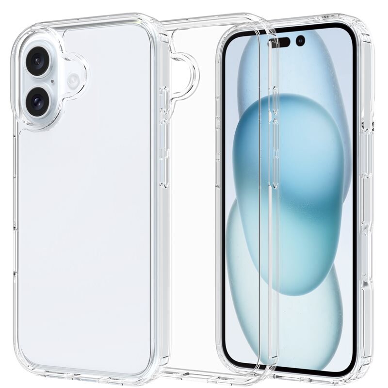 Mobique Hybridcase iPhone 16 Plus Transparant - Schokbestendig telefoonhoesje