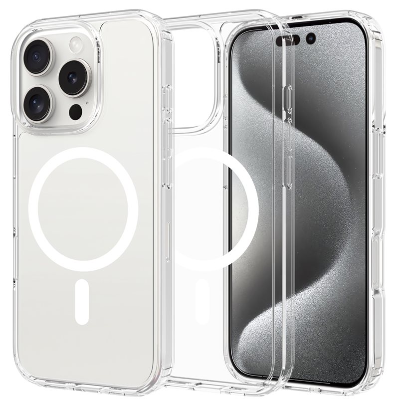 Mobique Hybridcase MagSafe iPhone 16 Pro Max Transparant