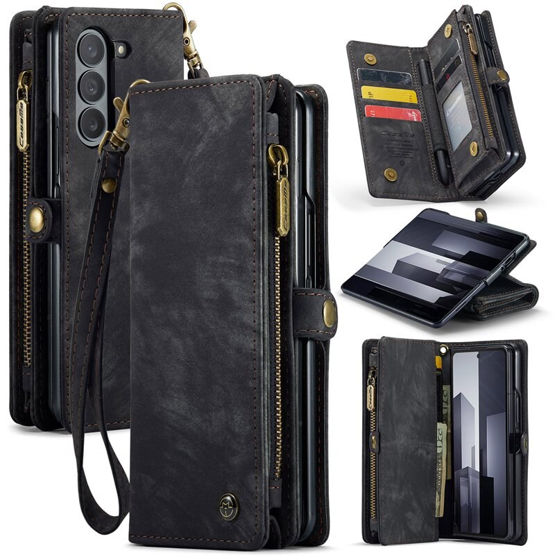 CaseMe Multi-slot hoesje Samsung Galaxy Z Fold 6 Grijs