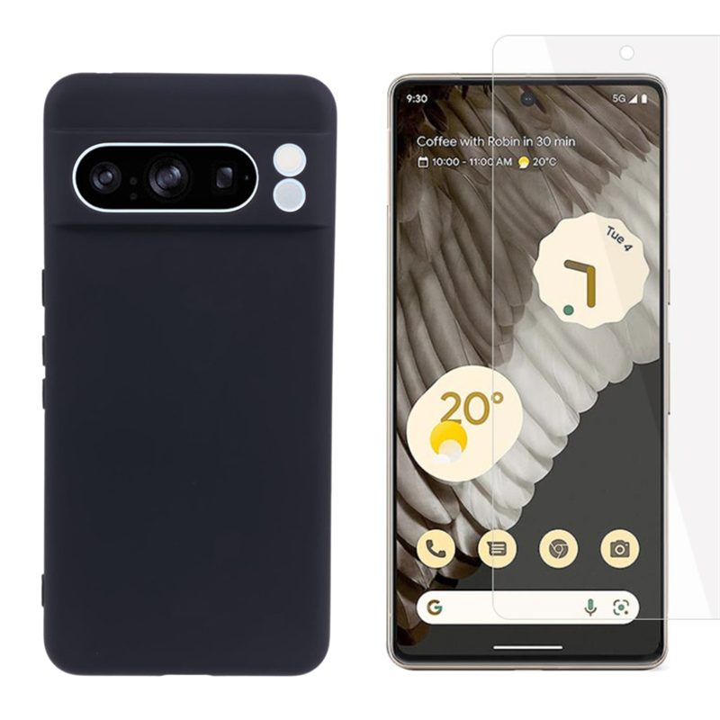 Google Pixel 8 Pro Set TPU-hoesje en Screenprotector
