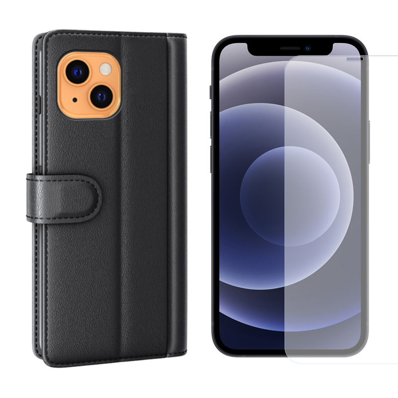 iPhone 13 Set van Bookcover hoesje en Screenprotector