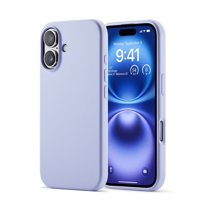 Mobique Siliconen hoesje iPhone 16 paars