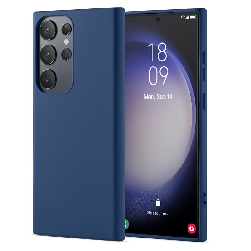 Mobique Samsung Galaxy S23 Ultra TPU Case Donkerblauw