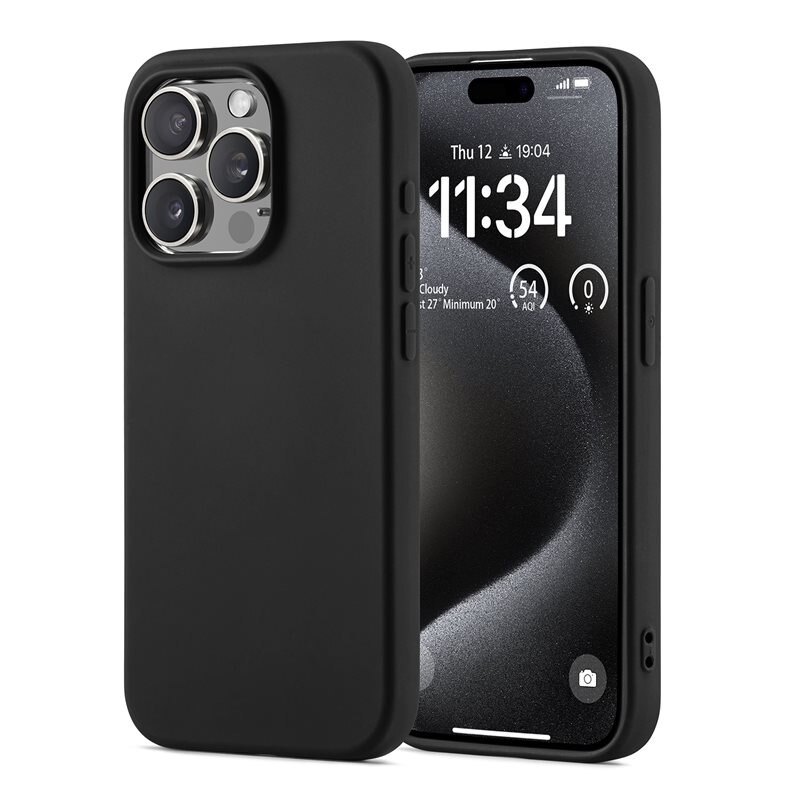 Mobique iPhone 15 Pro TPU Case MagSafe Zwart