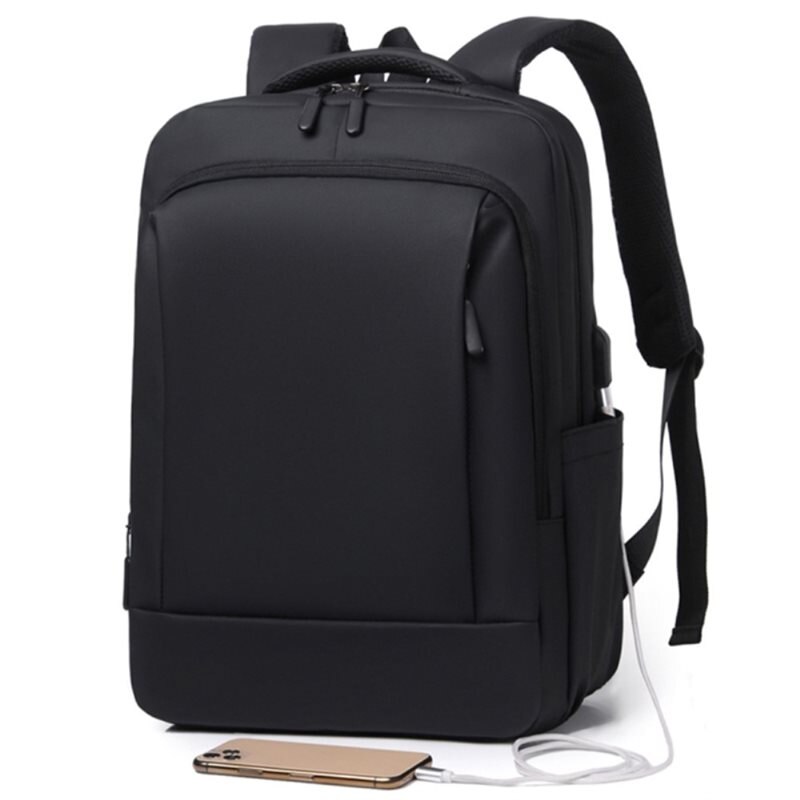 Nylonrugzak voor laptop tot 14 inch, zwart
