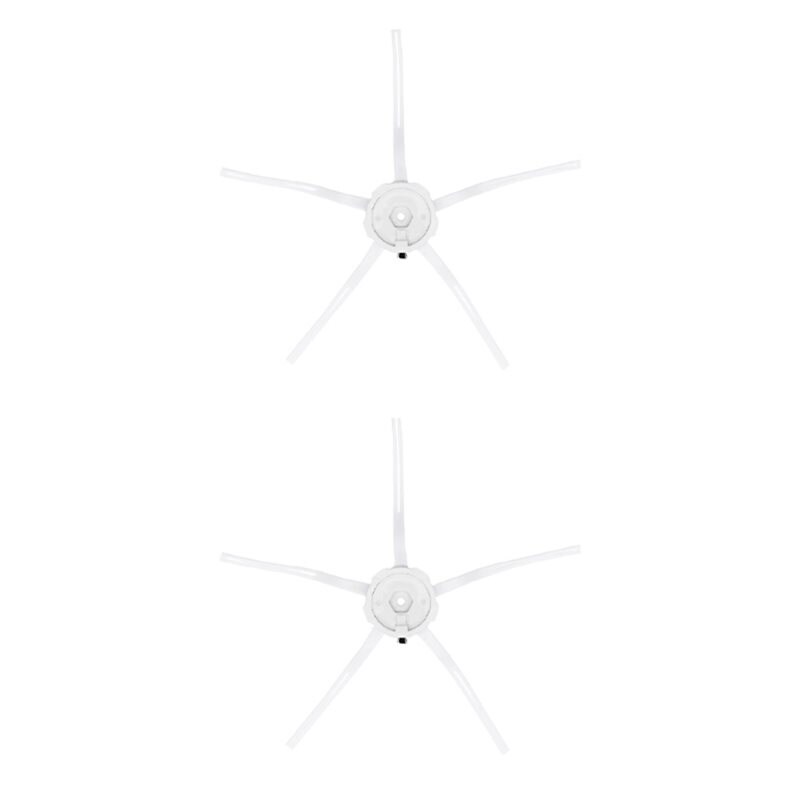 2-pack Zijborstels - geschikt voor Roborock S7 Wit