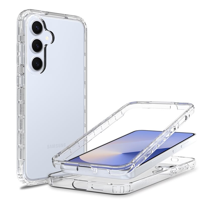 Mobique Samsung Galaxy S25 Plus Full Cover Case Transparant - 360 telefoonhoesje in twee delen