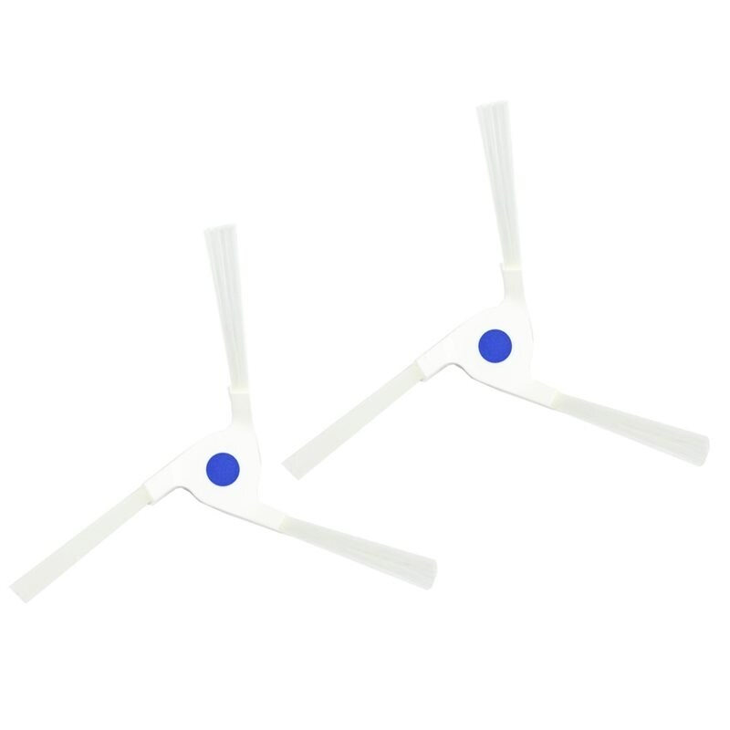 2-pack Zijborstels - geschikt voor Ecovacs Deebot X2 Wit