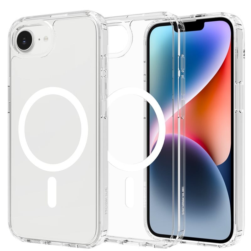 Mobique Hybridcase MagSafe iPhone 16e Transparant