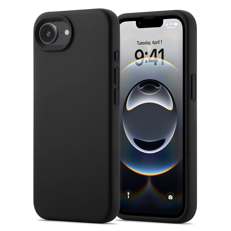 Mobique Magnetic Siliconen hoesje iPhone 16e Zwart