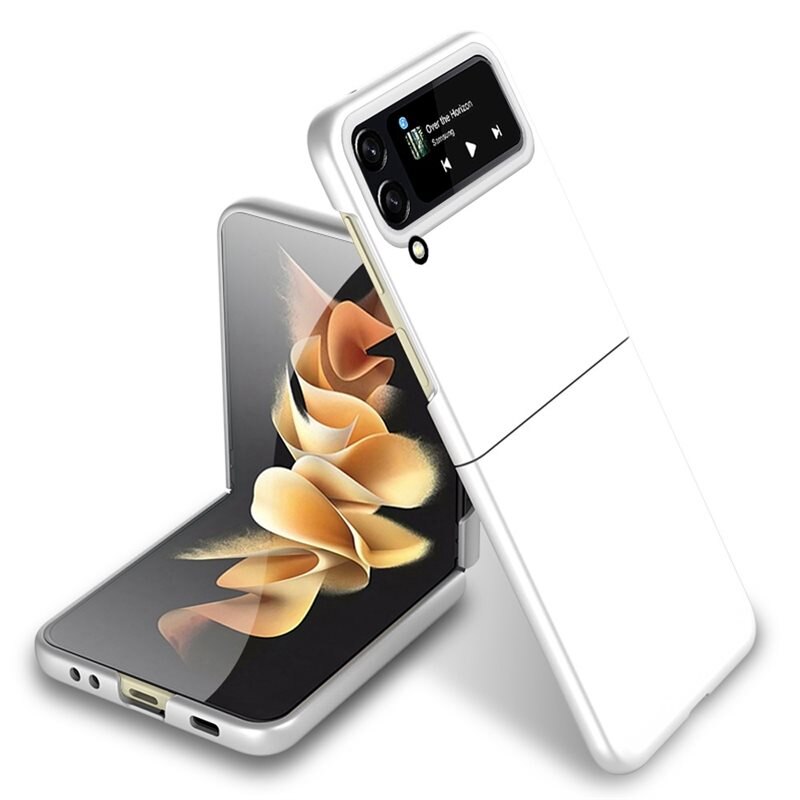 Samsung Galaxy Z Flip 4 Hardcase Gummicoating Wit