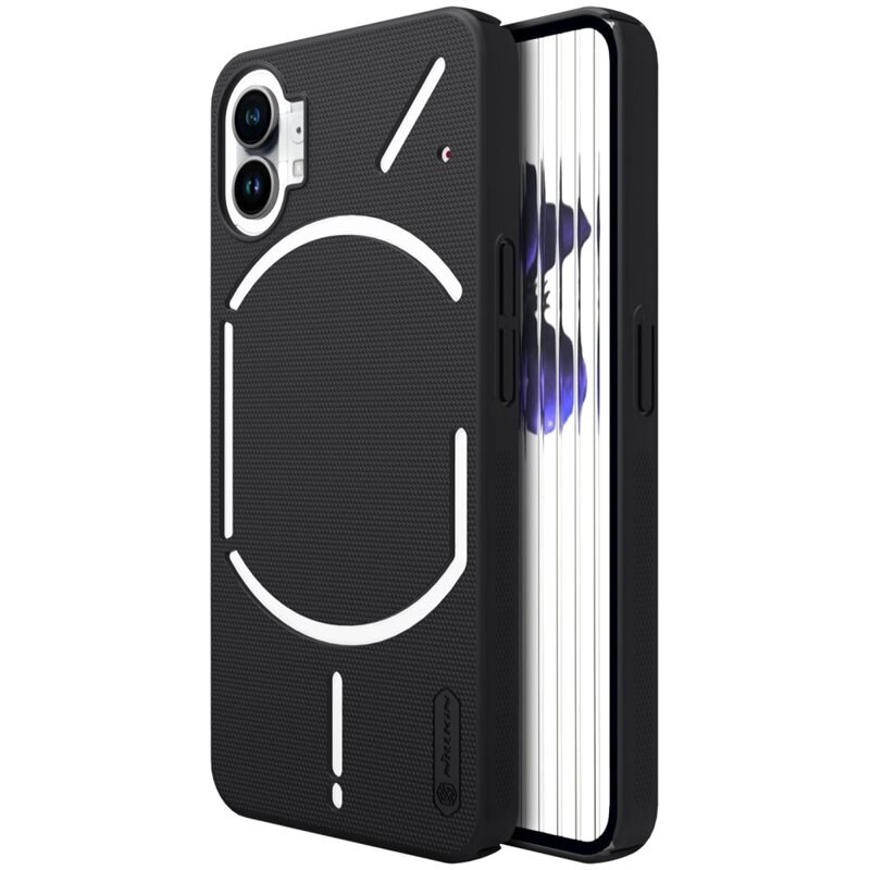 Nillkin Super Frosted Shield Nothing Phone 1 Zwart - Mooi, stevig telefoonhoesje