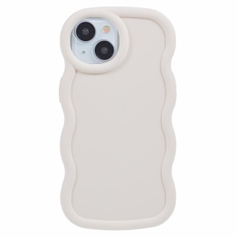 iPhone 13 Wavy Edge TPU Hoesje Wit