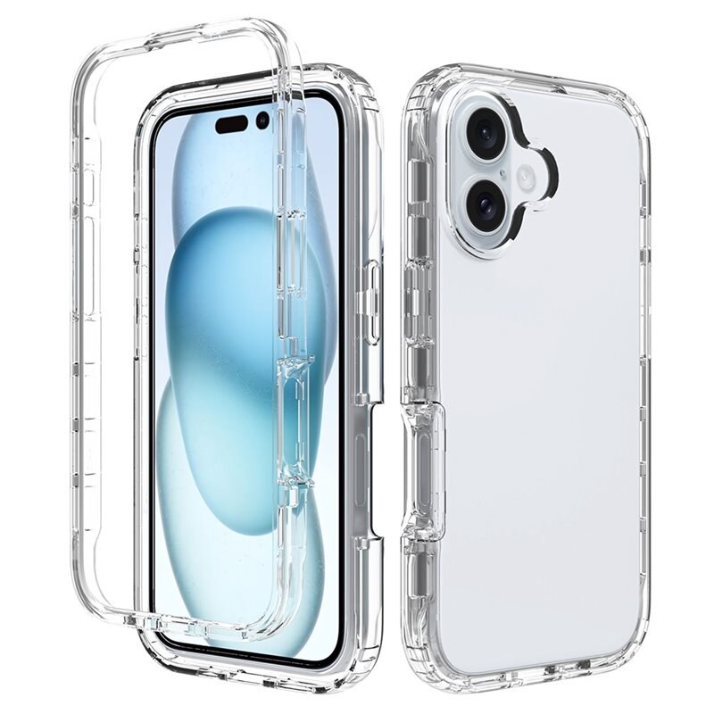 iPhone 16 Full Cover Case Transparant - 360 telefoonhoesje in twee delen