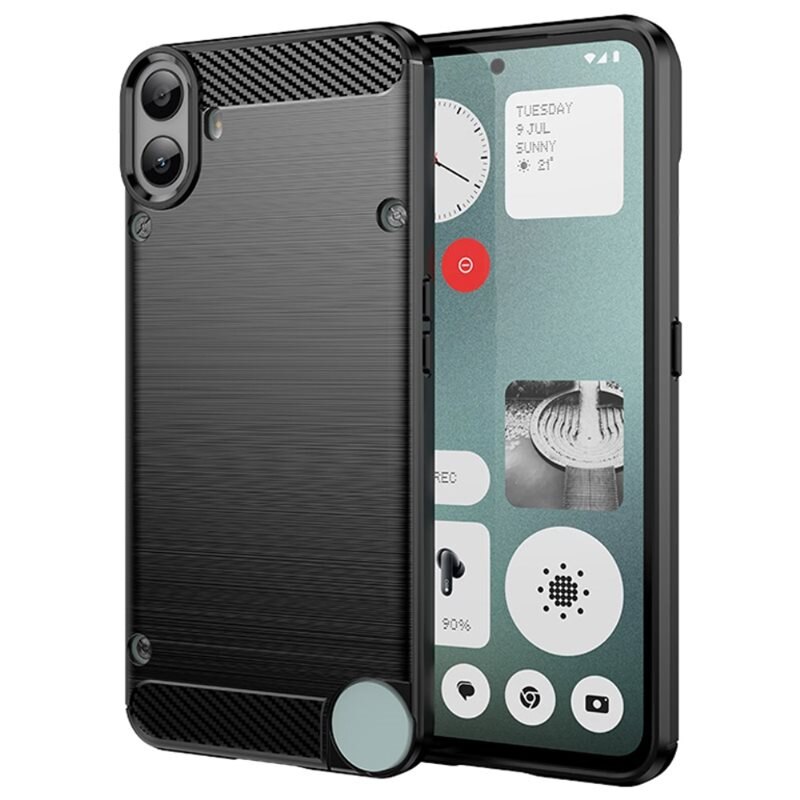 tectTech Hoesje TPU Brushed Nothing CMF Phone 1 Zwart - Telefoonhoesje met stijlvol ontwerp