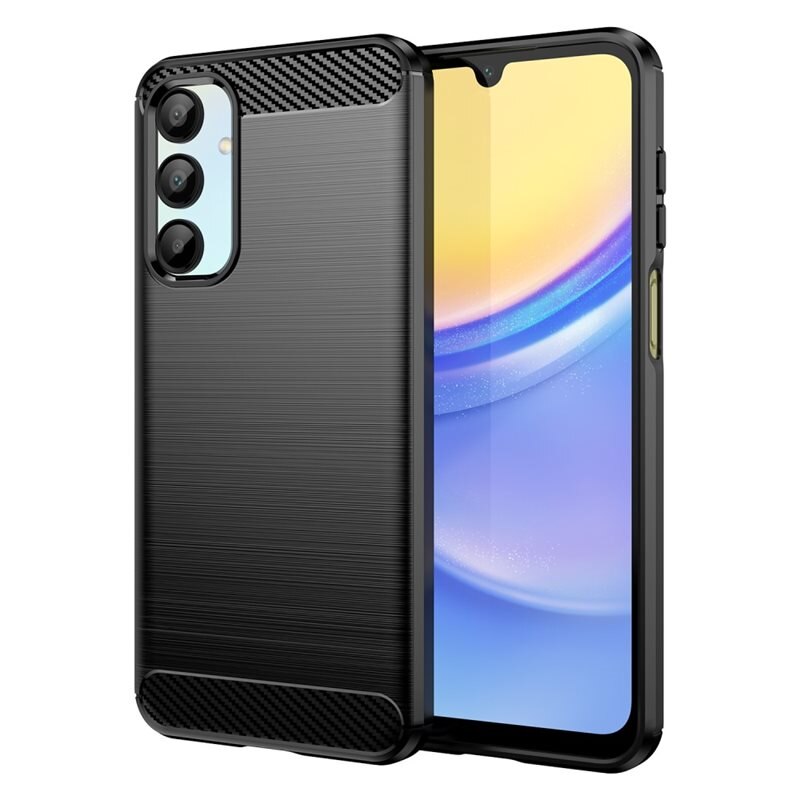 tectTech Hoesje TPU Brushed Samsung Galaxy A16 Zwart - Telefoonhoesje met stijlvol ontwerp