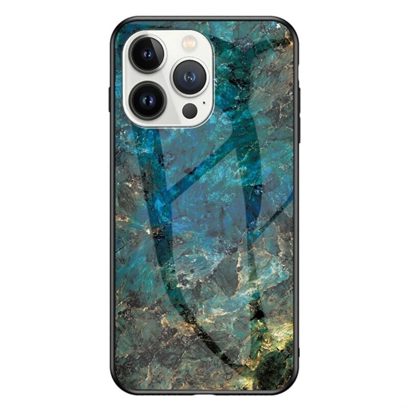 iPhone 16 Pro Hoesje Gehard Glas emerald - Telefoonhoesje