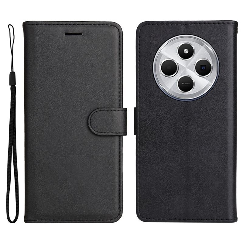 Xiaomi Redmi 14C Bookcover hoesje zwart - Telefoonhoesje met plek voor pasjes en briefgeld