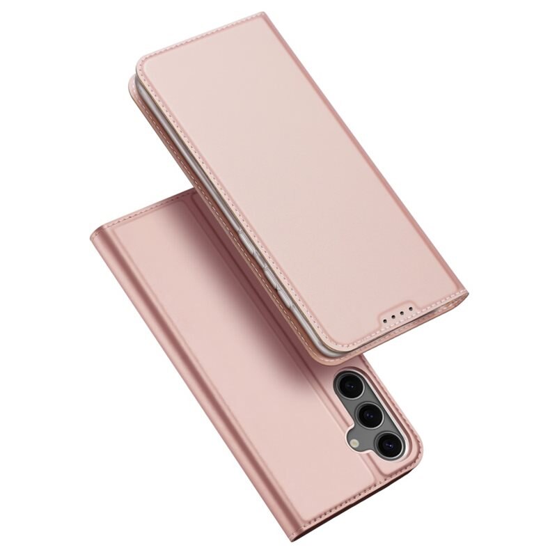 Dux Ducis Skin Pro Series Samsung Galaxy S25 - Rosé goud - Dun telefoonhoesje met pasjeshouder