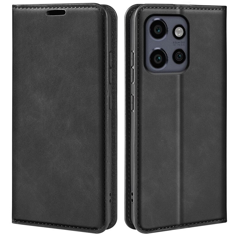 Motorola Edge 50 Neo Slim Smartphonehoesje Zwart - Portemonneehoesje in slank ontwerp