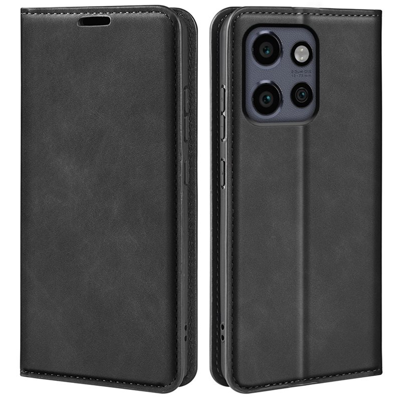 Motorola Edge 50 Neo Slim Smartphonehoesje Zwart - Portemonneehoesje in slank ontwerp