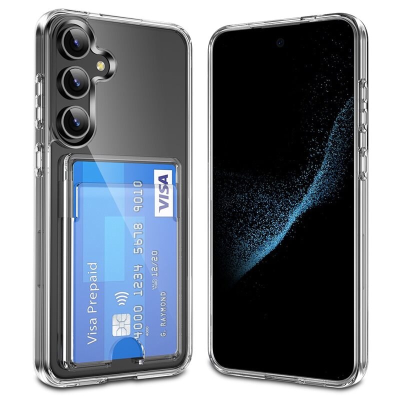 Hybridcase met Cardslot Samsung Galaxy S25 Plus Transparant - Handig hoesje met kaarthouder