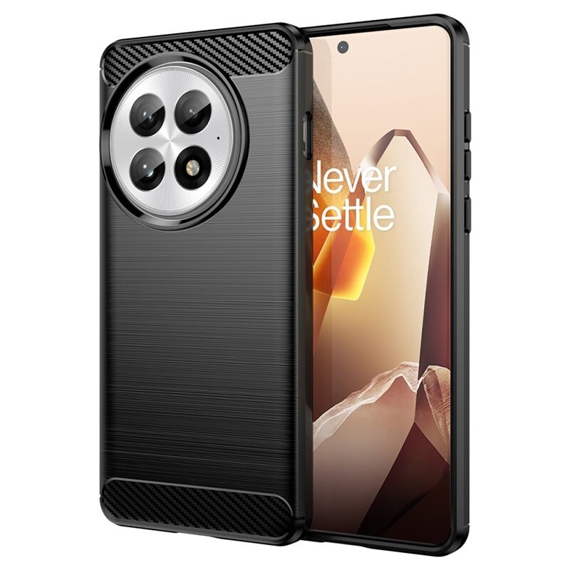 tectTech Hoesje TPU Brushed OnePlus 13 Zwart - Telefoonhoesje met stijlvol ontwerp