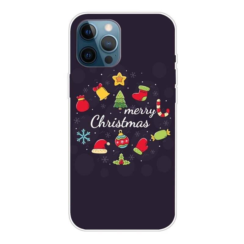 iPhone 14 Pro TPU Case met Kerstmotief - Merry Christmas - Telefoonhoesje van hoge kwaliteit