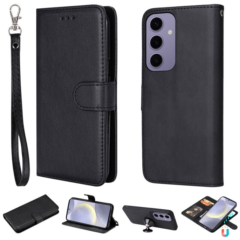 Samsung Galaxy S25 Plus Magneethoesje zwart - Boekhoesje met losse magneetcase