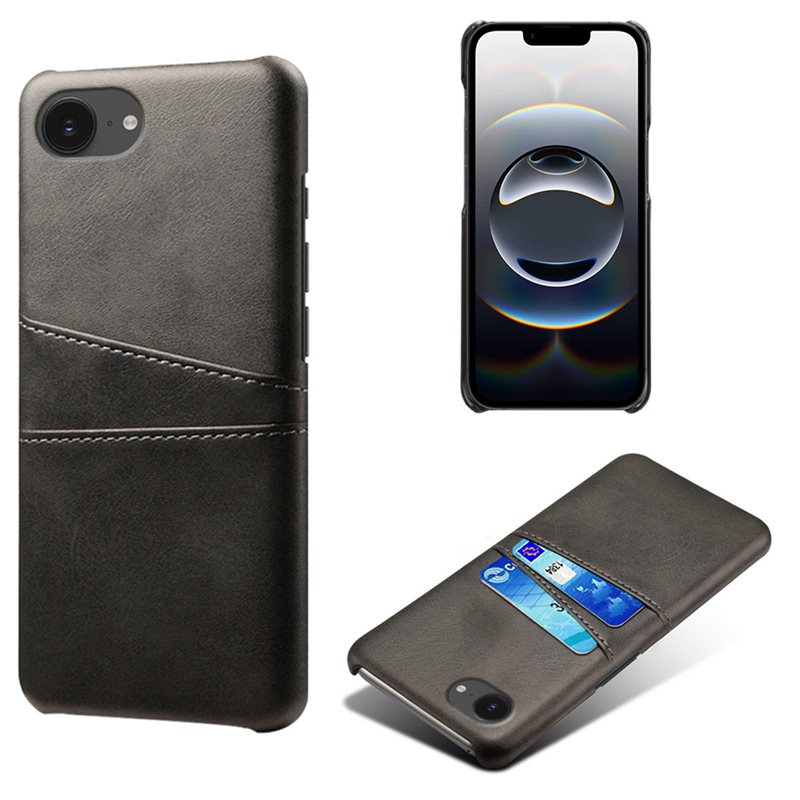 tectTech Card Slots Case iPhone 16e Zwart - Telefoonhoesje met pasjeshouder