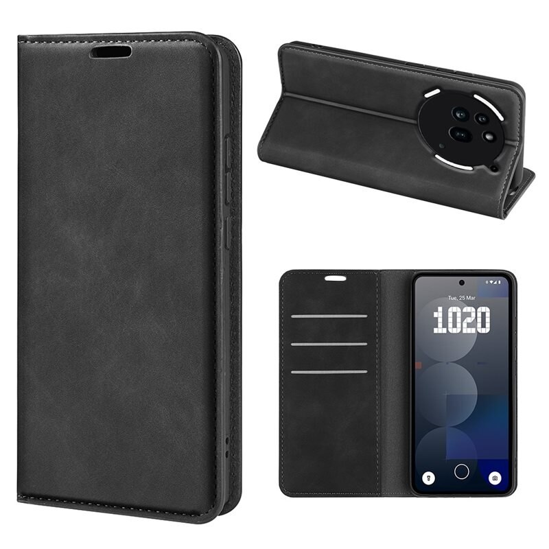 Nothing Phone 3a Pro Slim Smartphonehoesje Zwart - Portemonneehoesje in slank ontwerp