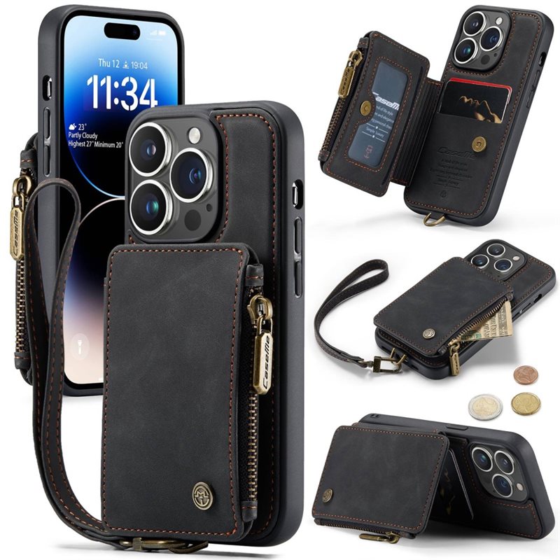 CaseMe Multi-slot hoesje iPhone 14 Pro Max Zwart