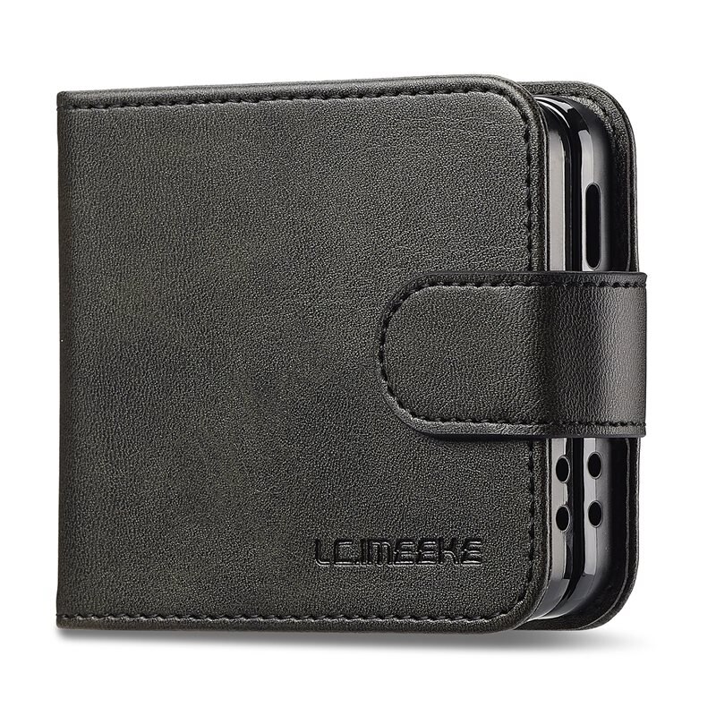 LC.IMEEKE Bookcover hoesje Samsung Galaxy Z Flip 7 Zwart