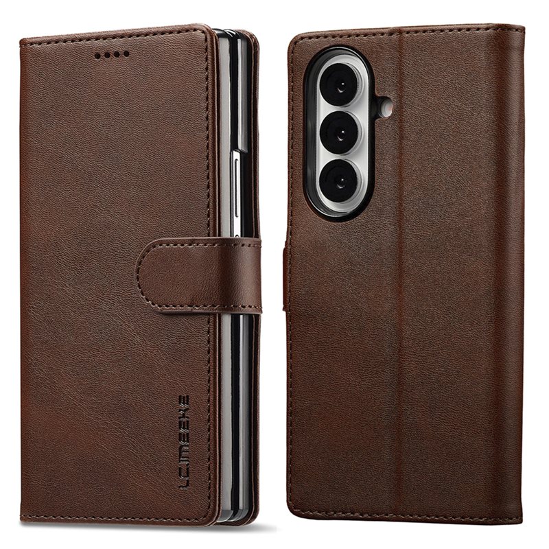 LC.IMEEKE Bookcover hoesje Samsung Galaxy Z Fold 7 Bruin