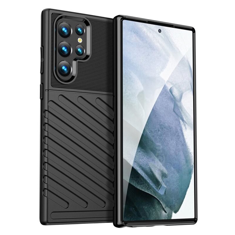Samsung Galaxy S23 Ultra Thunder TPU Case zwart - Telefoonhoesje - Beschermhoesje