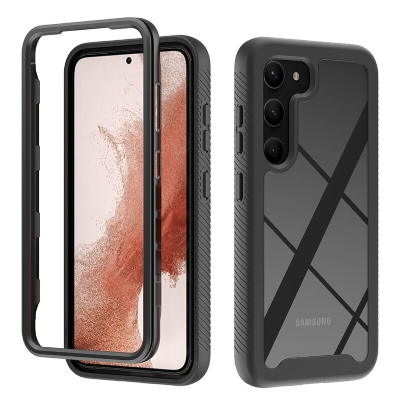 Samsung Galaxy S23 Plus Full Cover Case Zwart - 360 telefoonhoesje in twee delen