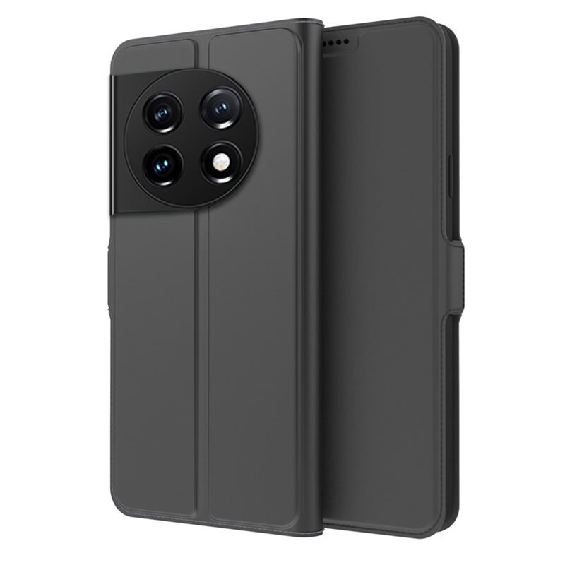 tectTech Slim Card Wallet OnePlus 11 zwart - Boekhoesje met pasjeshouder en horizontale standaardfunctie