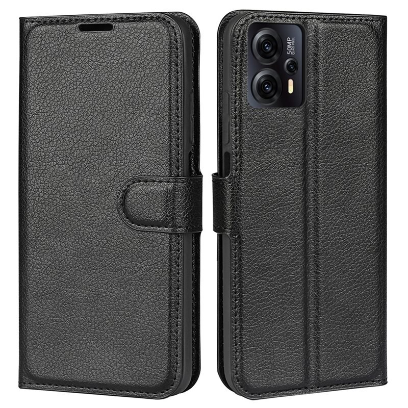 Motorola Moto G13 Smartphonehoesje Zwart - Portemonneehoesje met kaartvak en ingebouwde standaardfunctie
