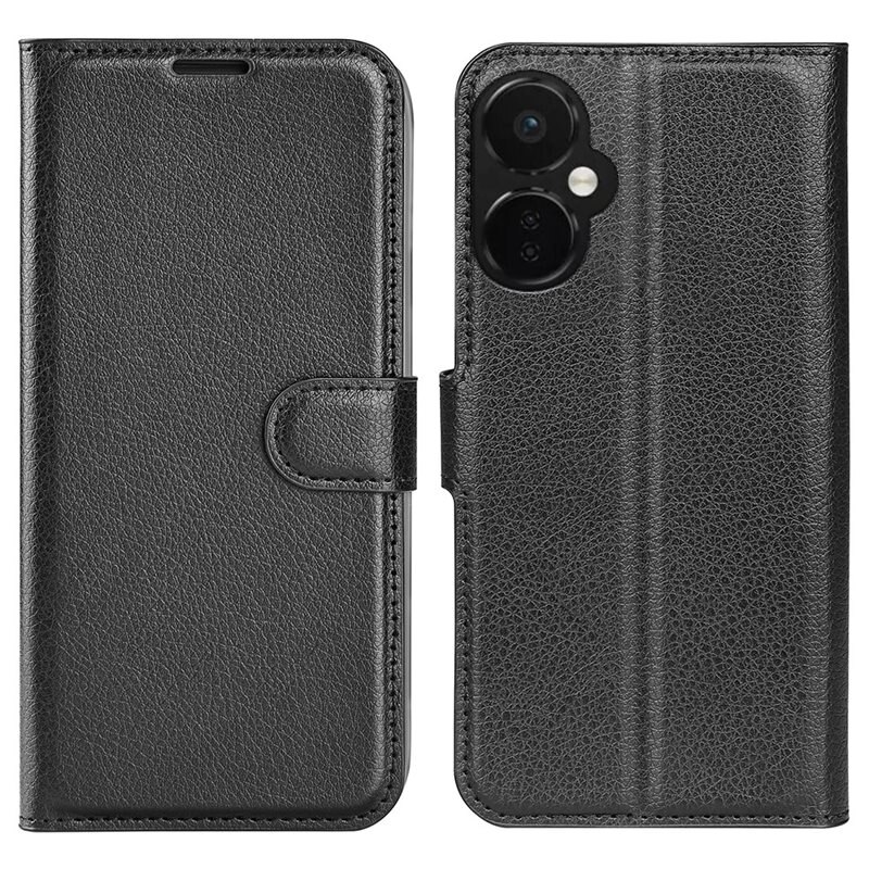 OnePlus Nord CE 3 Lite Smartphonehoesje Zwart - Portemonneehoesje met kaartvak en ingebouwde standaardfunctie