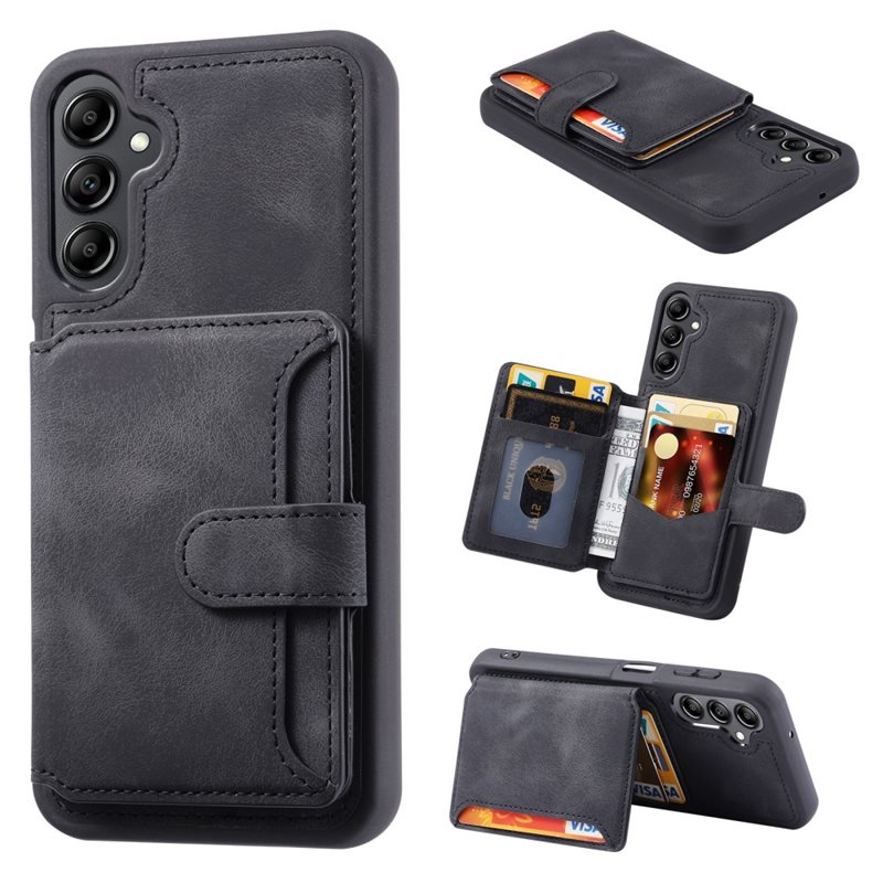 Samsung Galaxy A54 RFID blocking Multi-slot Hoesje zwart - Hoesje met ingebouwde portemonnee, RFID-bescherming