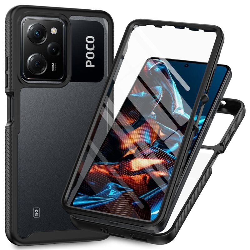 Xiaomi 13T Pro Full Protection Hoesje Zwart - Volledig dekkend hoesje met gehard glazen schermbescherming