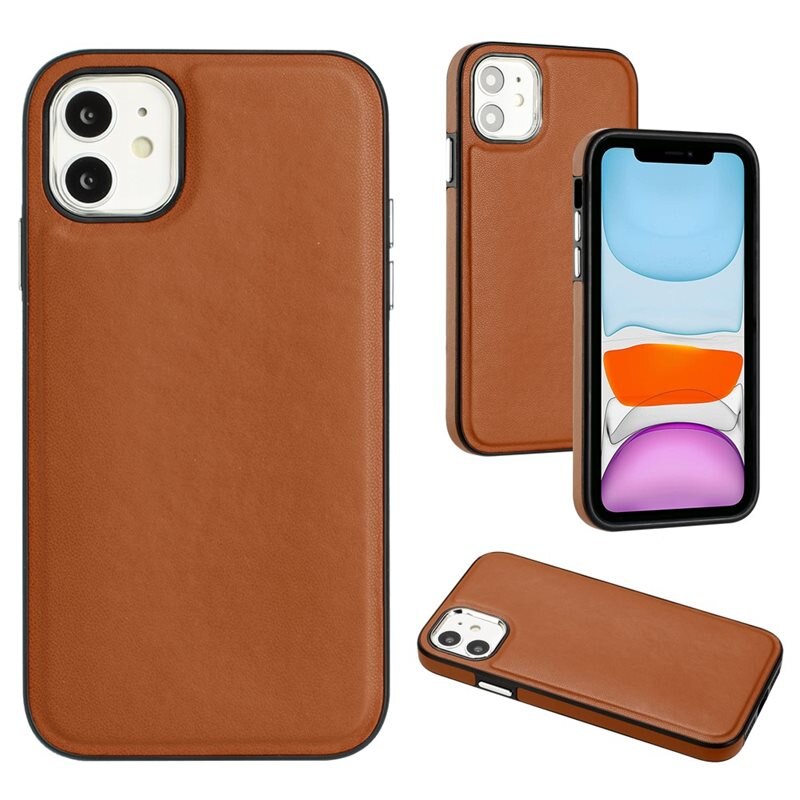 iPhone 11 Leren hoesje bruin - Mooie leren telefoonhoesje