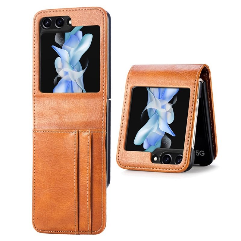 Samsung Galaxy Z Flip 5 Smartphonehoesje Bruin