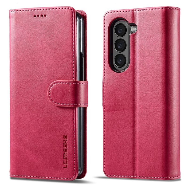 LC.IMEEKE Bookcover hoesje Samsung Galaxy Z Fold 5 roze