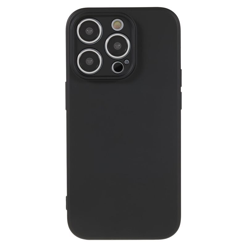 iPhone 15 Pro Max Schokbestendige TPU Case Zwart - Stijlvol hoesje in leuke kleur