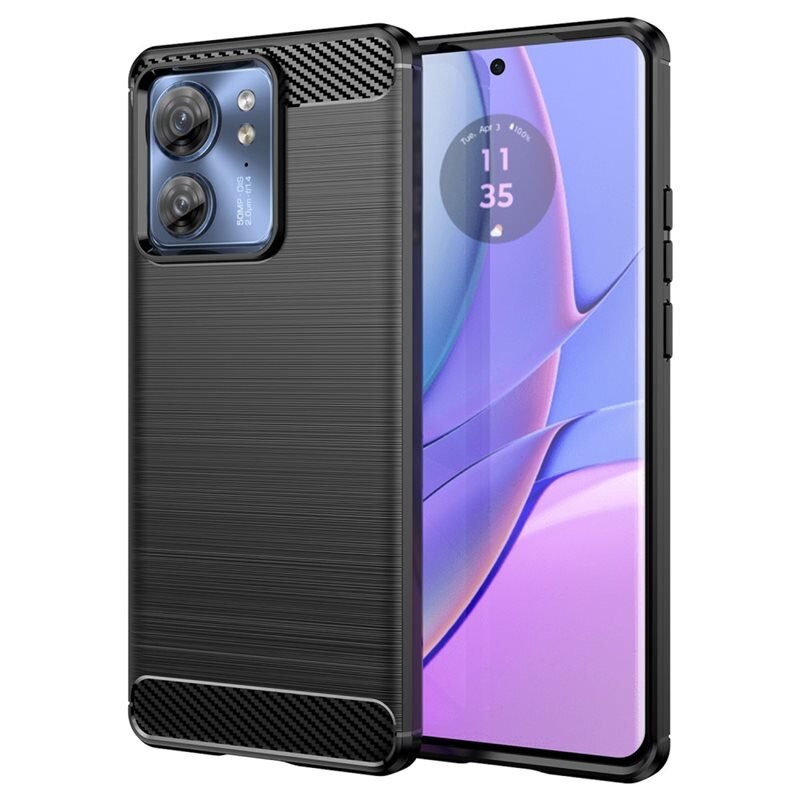 tectTech Hoesje TPU Brushed Motorola Edge 40 Zwart - Telefoonhoesje met stijlvol ontwerp