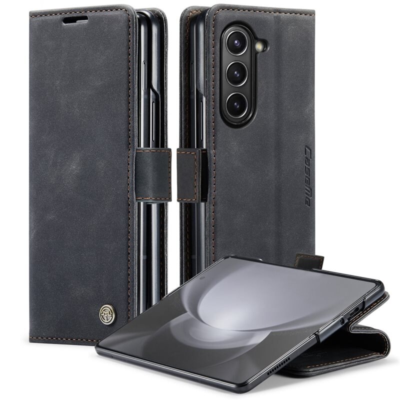 CaseMe Slim Bookcover hoesje Samsung Galaxy Z Fold 5 zwart